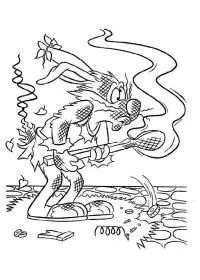 Fisă de colorat cu Looney tunes de colorat p04