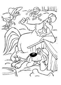 Fisă de colorat cu Looney tunes de colorat p07