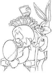 Fisă de colorat cu Looney tunes de colorat p09
