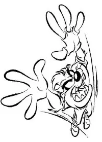 Fisă de colorat cu Looney tunes de colorat p15