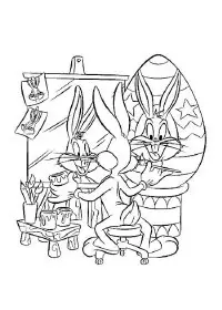 Fisă de colorat cu Looney tunes de colorat p16