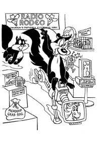 Fisă de colorat cu Looney tunes de colorat p18