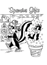 Fisă de colorat cu Looney tunes de colorat p19