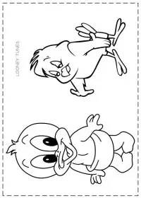 Fisă de colorat cu Looney tunes de colorat p28