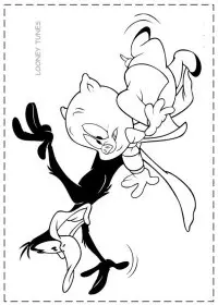 Fisă de colorat cu Looney tunes de colorat p31