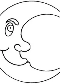 Fisă de colorat cu Luna de colorat p03