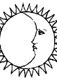 Fisă de colorat cu Luna de colorat p04