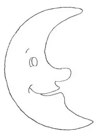 Fisă de colorat cu Luna de colorat p07