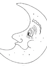 Fisă de colorat cu Luna de colorat p09