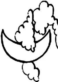 Fisă de colorat cu Luna de colorat p12