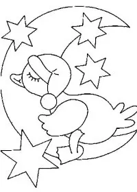 Fisă de colorat cu Luna de colorat p15