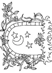 Fisă de colorat cu Luna de colorat p20