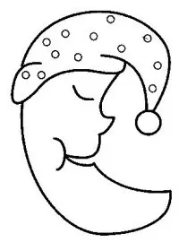 Fisă de colorat cu Luna de colorat p22