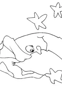 Fisă de colorat cu Luna de colorat p23