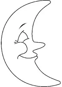 Fisă de colorat cu Luna de colorat p25