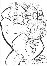 Fisă de colorat cu Madagascar de colorat p03