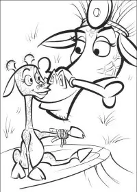 Fisă de colorat cu Madagascar de colorat p09