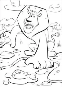 Fisă de colorat cu Madagascar de colorat p13