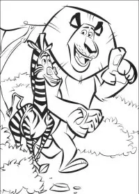 Fisă de colorat cu Madagascar de colorat p17