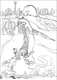 Fisă de colorat cu Madagascar de colorat p20