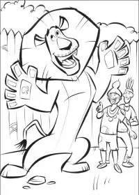 Fisă de colorat cu Madagascar de colorat p25