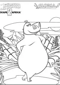 Fisă de colorat cu Madagascar de colorat p33