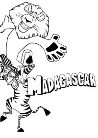 Fisă de colorat cu Madagascar de colorat p34