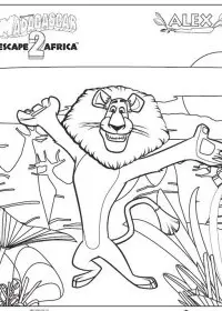 Fisă de colorat cu Madagascar de colorat p40