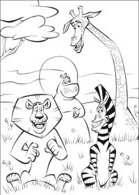 Fisă de colorat cu Madagascar de colorat p45