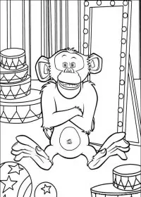 Fisă de colorat cu Madagascar de colorat p50