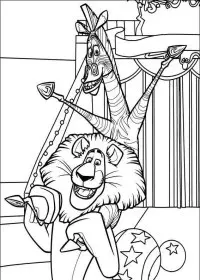 Fisă de colorat cu Madagascar de colorat p55