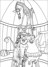 Fisă de colorat cu Madagascar de colorat p57