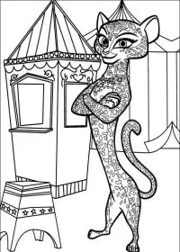 Fisă de colorat cu Madagascar de colorat p63