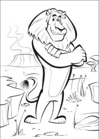 Fisă de colorat cu Madagascar de colorat p74