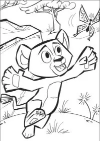 Fisă de colorat cu Madagascar de colorat p82