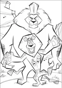 Fisă de colorat cu Madagascar de colorat p84