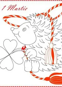 Fisă de colorat cu Martisor de colorat p03