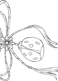 Fisă de colorat cu Martisor de colorat p10