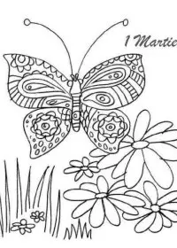 Fisă de colorat cu Martisor de colorat p11