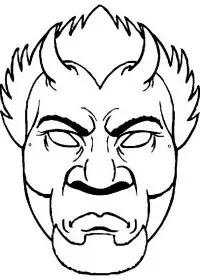 Fisă de colorat cu Masti de colorat p17