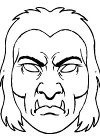 Fisă de colorat cu Masti de colorat p18