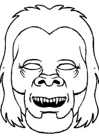 Fisă de colorat cu Masti de colorat p19