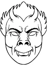 Fisă de colorat cu Masti de colorat p27