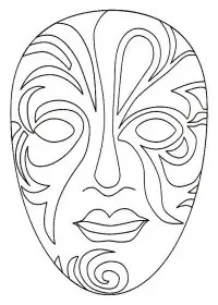 Fisă de colorat cu Masti de colorat p28