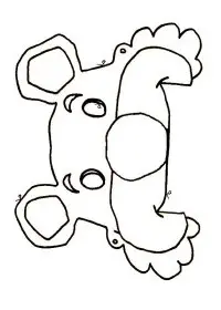 Fisă de colorat cu Masti de colorat p34