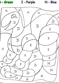 Fisă de colorat cu Matematica distractiva de colorat p13