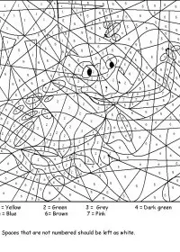 Fisă de colorat cu Matematica distractiva de colorat p15