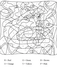 Fisă de colorat cu Matematica distractiva de colorat p20
