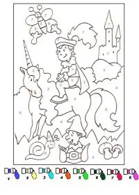 Fisă de colorat cu Matematica distractiva de colorat p25