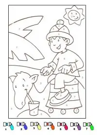 Fisă de colorat cu Matematica distractiva de colorat p30